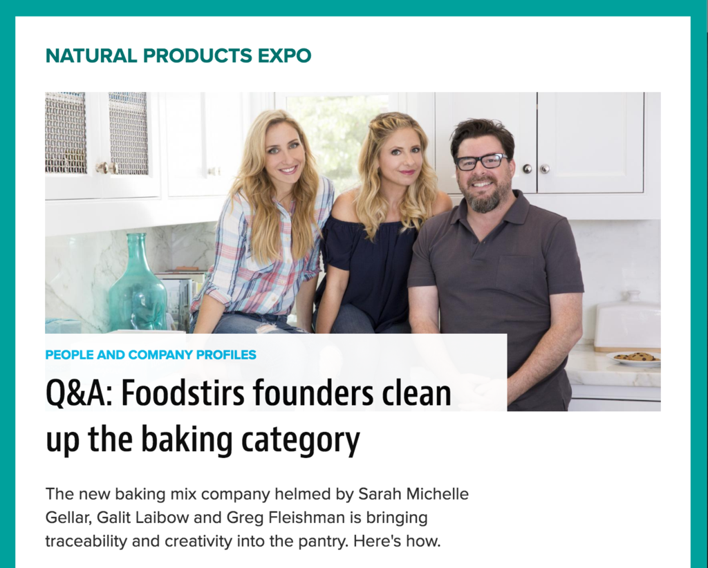 Foodstirs Founders Clean up the Baking Category