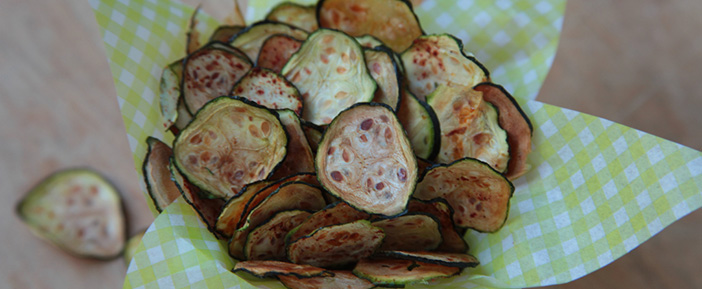 Zucchini Chips in Basket